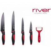 CUCHILLO RIVER CUC-0501-AN SET DE 4 +PELADOR