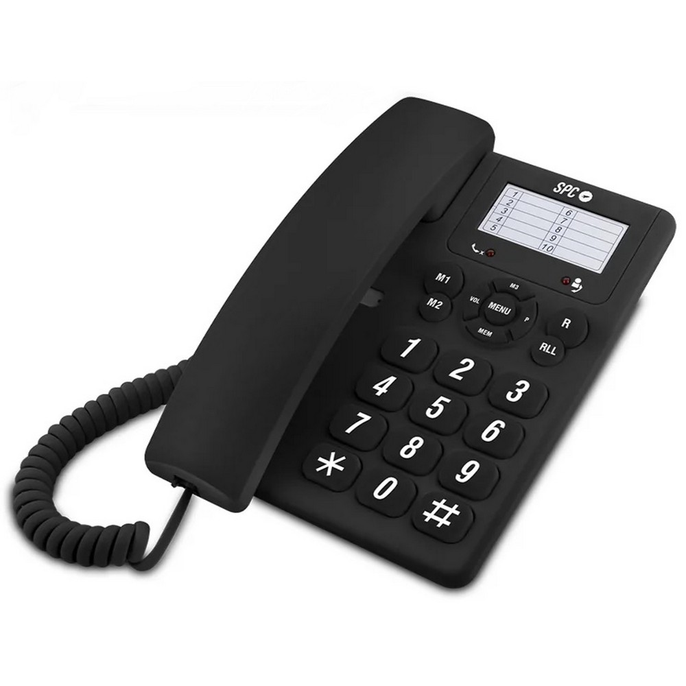 TELEFONO GONDOLA SPC 3602N MONOPIEZA NEGRO