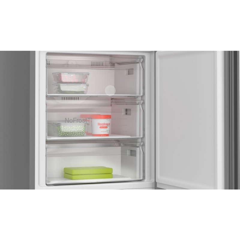 FRIGORIFICO COMBI NO FROST INOX ANTRACITA ANCHO 70 cm BOSCH KGN49OCAF 3