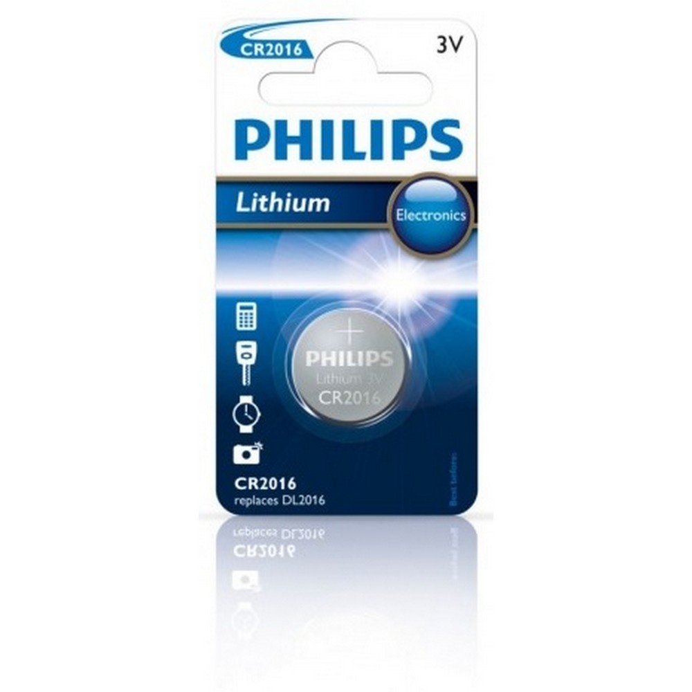 PILA PHILIPS LITHIUM CR2016 3V 5UNIDADES 1 BLISTER