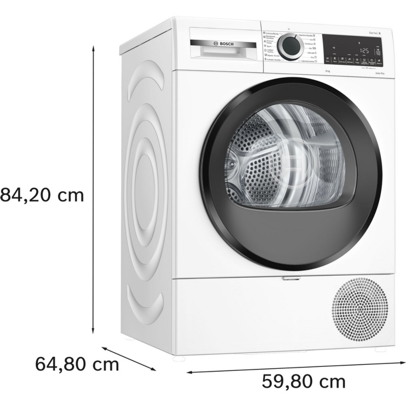 SECADORA CONDENSACION CON BOMBA DE CALOR 9 kg BOSCH WQG24200ES 2