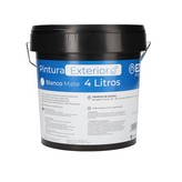 PINTURA PLASTICA MATE INTERIOR/EXTERIOR BLANCA 4L EDM