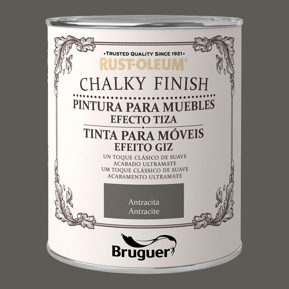 RUST-OLEUM CHALKY FINISH MUEBLES ANTRACITA 0,750L 5397535 BRUGUER