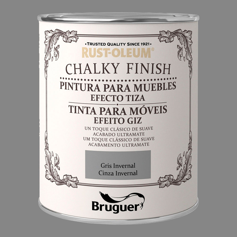 RUST-OLEUM CHALKY FINISH MUEBLES GRIS INVERNAL 0,750L 5397538 BRUGUER