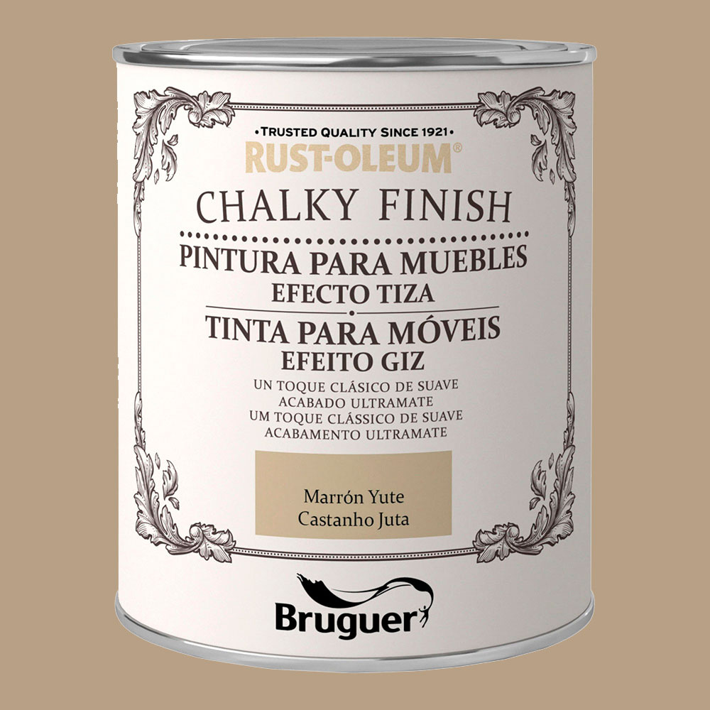 RUST-OLEUM CHALKY FINISH MUEBLES MARRON YUTE 0,750L 5397544 BRUGUER