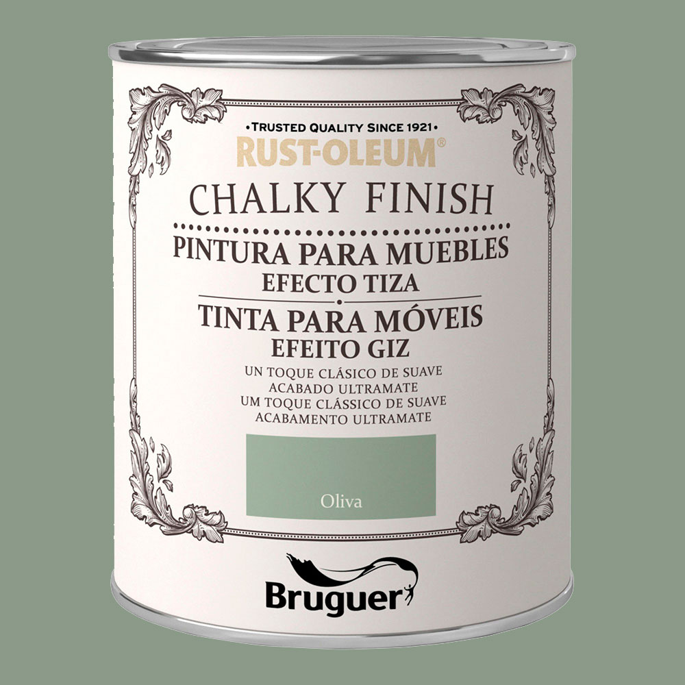 RUST-OLEUM CHALKY FINISH MUEBLES OLIVA 0,750L 5397527 BRUGUER