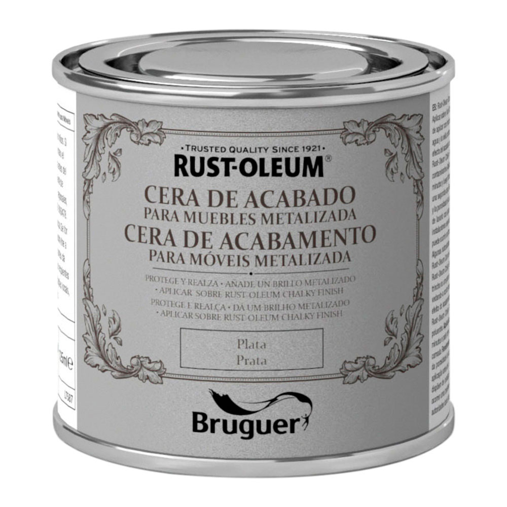 RUST-OLEUM CHALKY FINISH CERA PARA MUEBLES PLATA 0,125L 5397504 BRUGUER