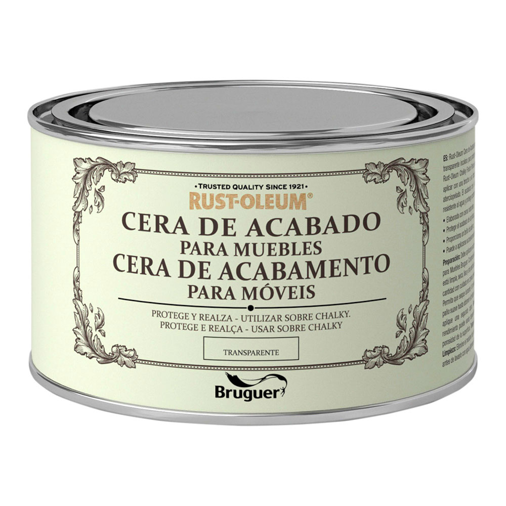 RUST-OLEUM CHALKY FINISH CERA PARA MUEBLES TRANSPARENTE 0,4L BRUGUER