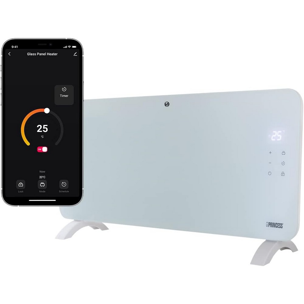 PLACA RADIANTE 1500 w PANEL DE CRISTAL BLANCO SMART PRINCESS 348151 - Ítem
