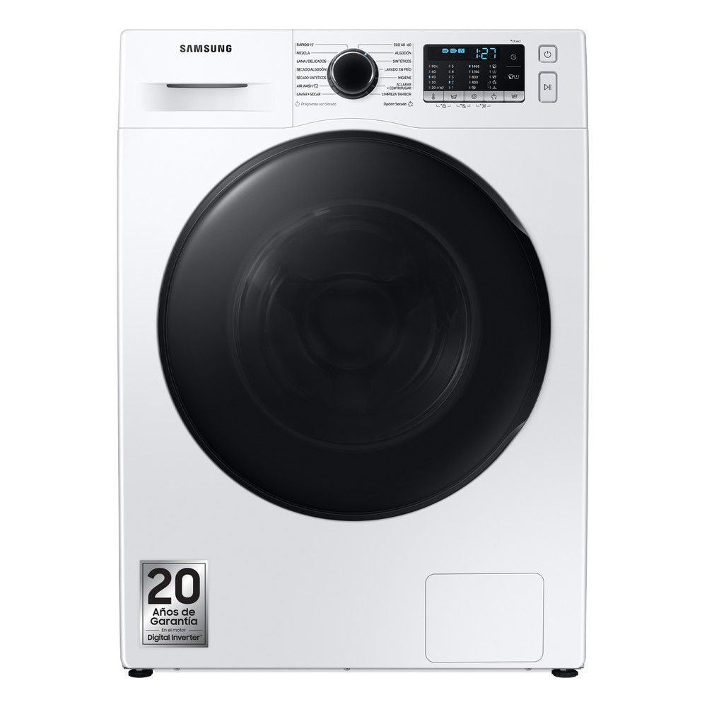 LAVADORA SECADORA 9 kg LAVADO Y 6 kg SECADO 1400 rpm SAMSUNG WD90TA046BEEC