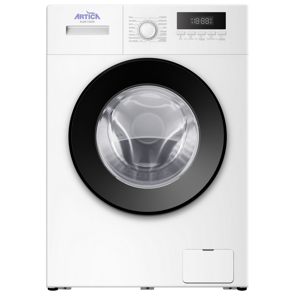 LAVADORA CARGA FRONTAL BLANCA 8 kg y 1400 rpm ARTICA AL8K1420A