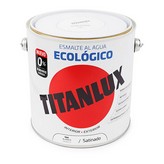 ESMALTE ECOLÓGICO AL AGUA SATINADO BLANCO 2,5L TITANLUX 01T056625