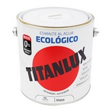 ESMALTE ECOLÓGICO AL AGUA MATE BLANCO 2,5L TITANLUX 02T056625