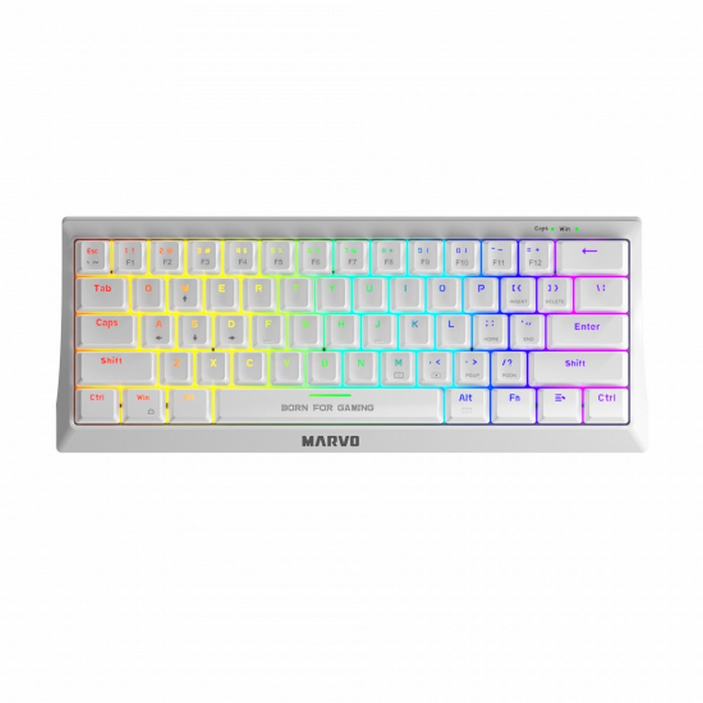 TECLADO MARVO KG962WH SP-B USB GAMING WHITE