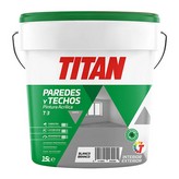 PINTURA ACRÍLICA PARA DECORACIÓN DE PAREDES Y TECHOS T-3 BLANCO.MATE 15L TITAN 123000315