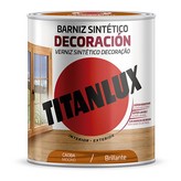 BARNIZ SINTÉTICO DECORACIÓN BRILLANTE CAOBA 250ml TITANLUX M10100414