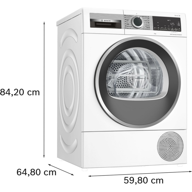 SECADORA CONDENSACION CON BOMBA DE CALOR 9 kg BOSCH WQG245D1ES 3