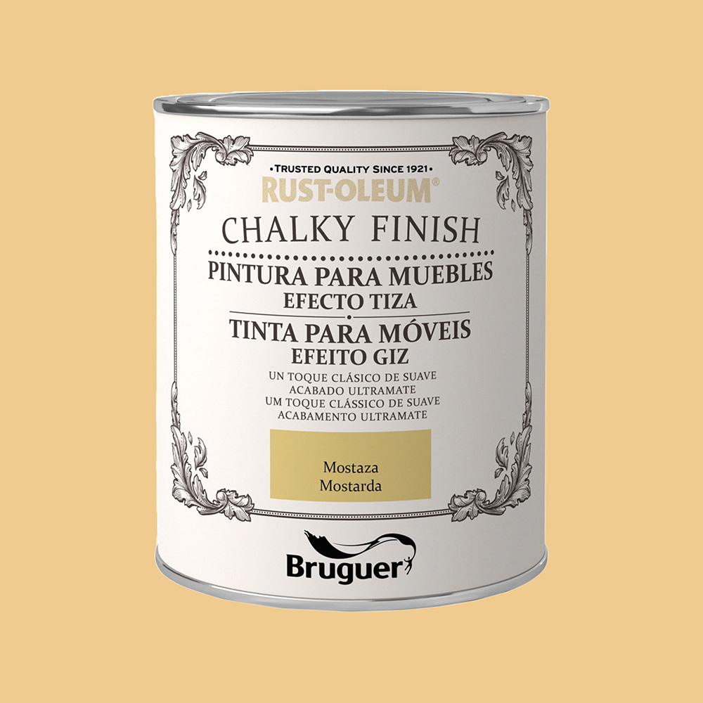 RUST-OLEUM CHALKY FINISH MUEBLES MOSTAZA 0,750l 5397515 BRUGUER