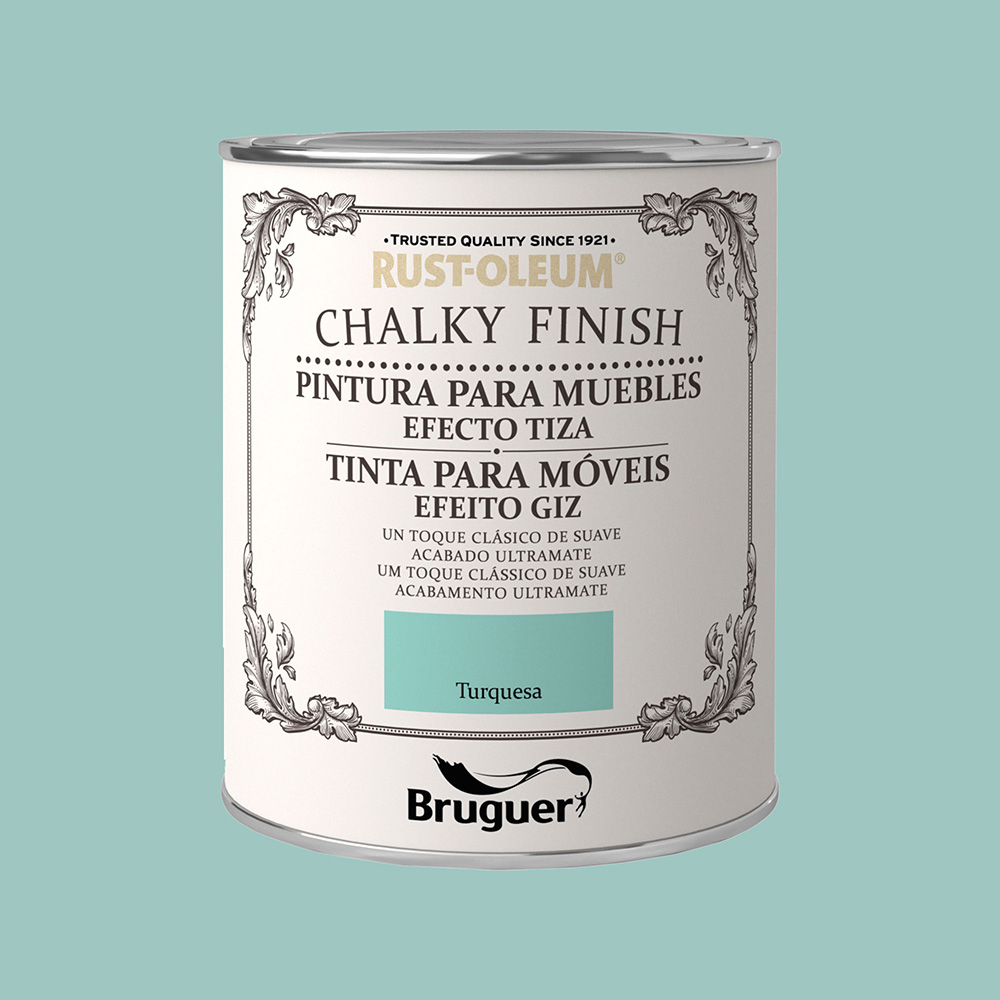 RUST-OLEUM CHALKY FINISH MUEBLES TURQUESA 0,750l 5397560 BRUGUER