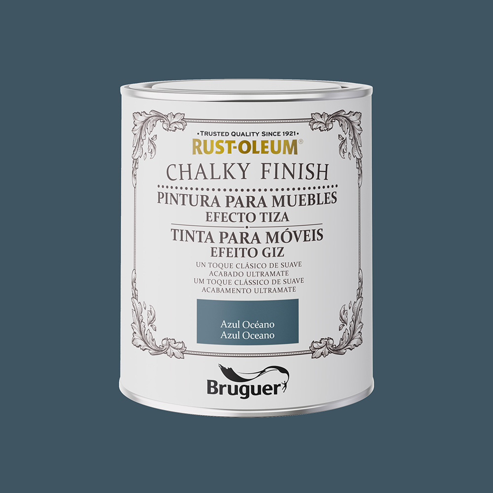 RUST-OLEUM CHALKY FINISH MUEBLES AZUL OCEANO 0,750l 5733886 BRUGUER