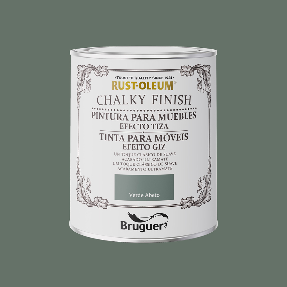 RUST-OLEUM CHALKY FINISH MUEBLES VERDE ABETO 0,750l 5733889 BRUGUER