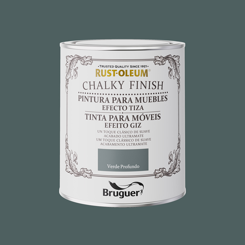 RUST-OLEUM CHALKY FINISH MUEBLES VERDE PROFUNDO0,750l 5733890 BRUGUER