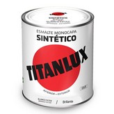 ESMALTE SINTÉTICO MONOCAPA BRILLANTE BLANCO EXTERIORES 750ml TITANLUX 5809022