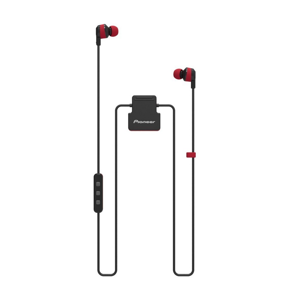 AURICULAR PIONEER SECL5BTR ROJO/NEGRO, DE BOTON, DEPORTIVO