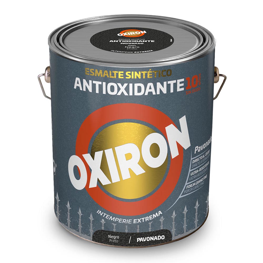 ESMALTE SINTÉTICO METÁLICO ANTIOXIDANTE OXIRON PAVONADO NEGRO 750ml TITAN 5809047