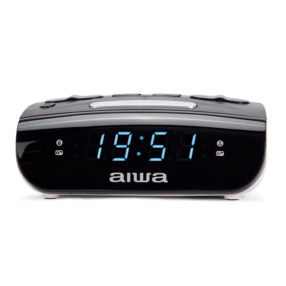 RADIO RELOJ DESPERTADOR AIWA CR15 NEGRO, AM/FM, PANTALLA LED