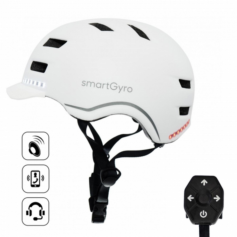 CASCO INTELIGENTE SMARTGYRO SMART PRO M BLANC BLUE