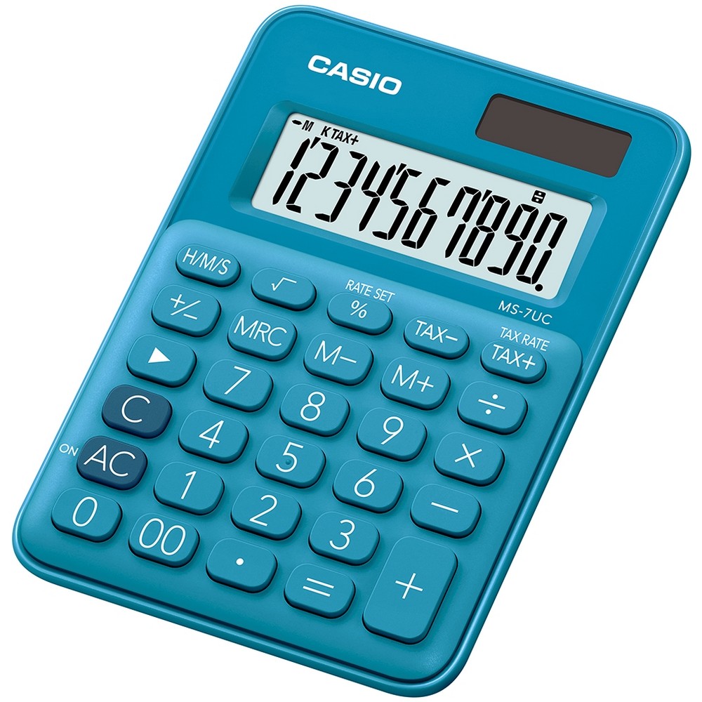 CALCULADORA CASIO MS-7UC-BU AZUL - Ítem