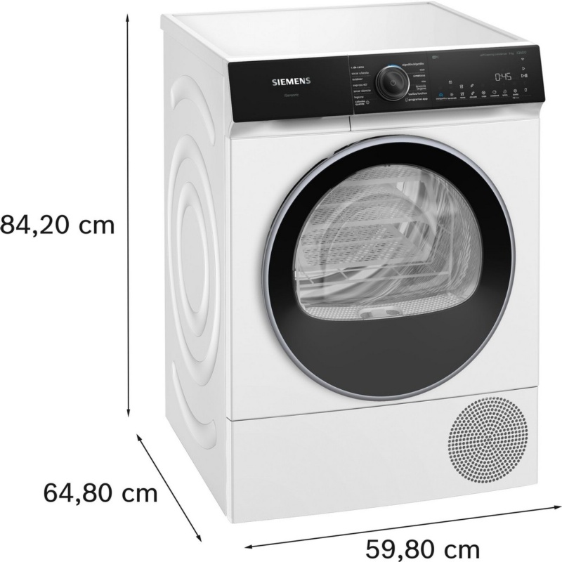 SECADORA CONDENSACION CON BOMBA DE CALOR 9 kg SIEMENS WQ46H2B0ES 4