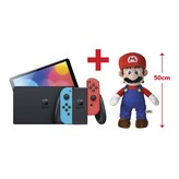 CONSOLA NINTENDO SWITCH OLED AZ/RO + PELUCHE MARIO