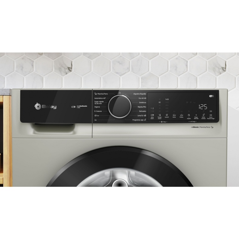 LAVADORA CARGA FRONTAL INOX CON AUTODOSIFICADOR 9 kg y 1400 rpm BALAY 3TS3104XH 1