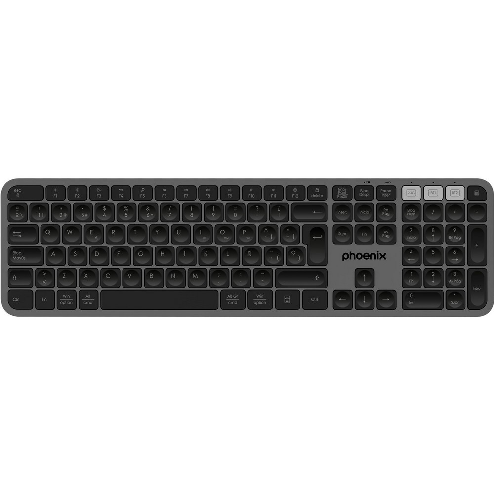 TECLADO PHOENIX K300 BLUETOOTH DUAL NEGRO