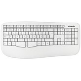 TECLADO PHOENIX K201 ERGONOMICO INALAMBRICO BLANCO