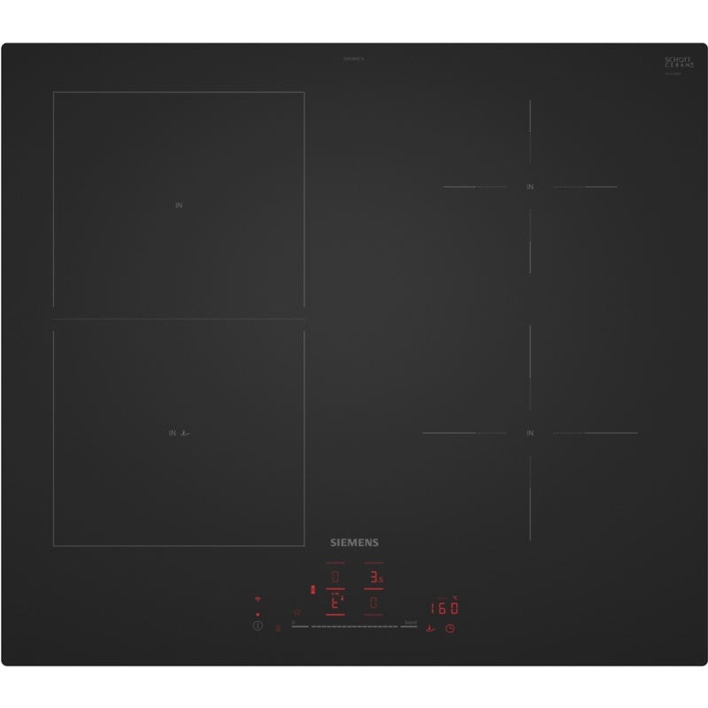 PLACA INDUCCION 4 FUEGOS COLOR NEGRO MATE SIEMENS ED61AHSC1E