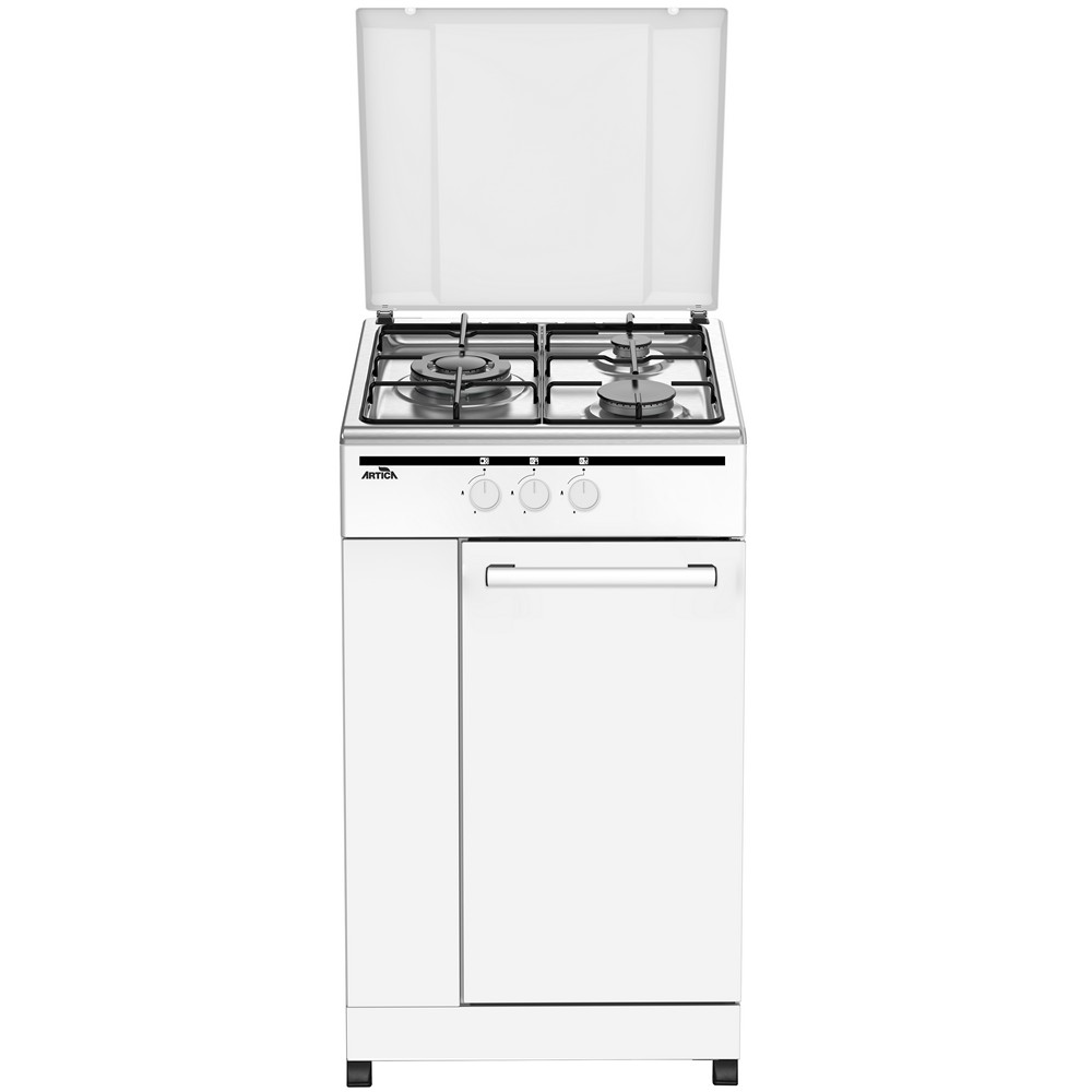 COCINA GAS BUTANO CON PORTABOMBONA BLANCA ARTICA AKF50553EOW