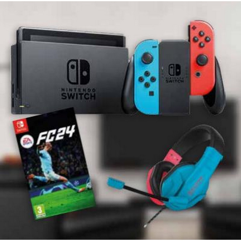 CONSOLA NINTENDO SWITCH NEON +FC24 SPORT+AURICULAR