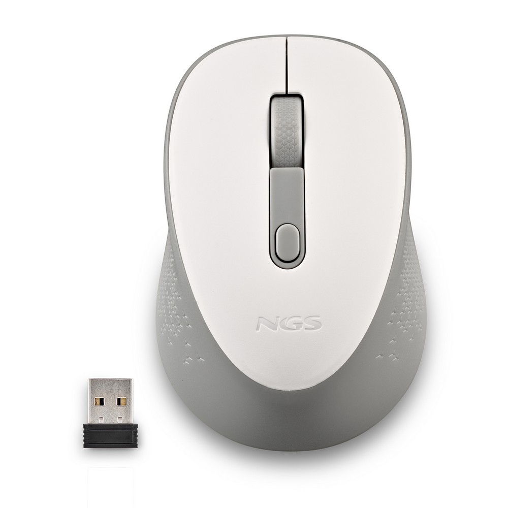 RATON NGS WIRELESS DEW BLANCO SILENCIOSO 2.4GHZ