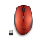 RATON NGS WIRELESS BEE RED ERGONOMICO SILENCIOSO