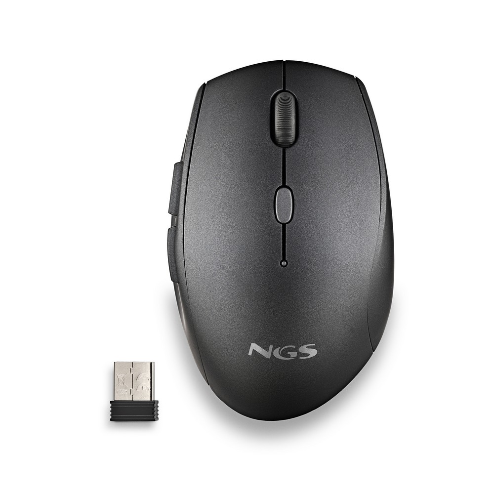 RATON NGS WIRELESS BEE NEGRO ERGONOMICO SILENCIOSO