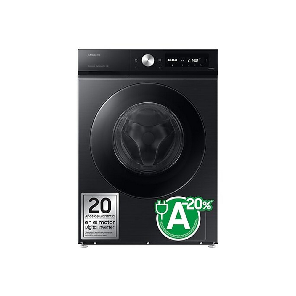 LAVADORA CARGA FRONTAL NEGRA 9 kg y 1400 rpm SAMSUNG WW90DB7U94GBU3