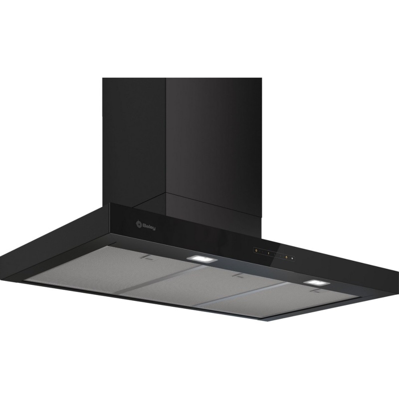 CAMPANA DECORATIVA 90 cm NEGRO MATE CON CRISTAL BALAY 3BC897GM