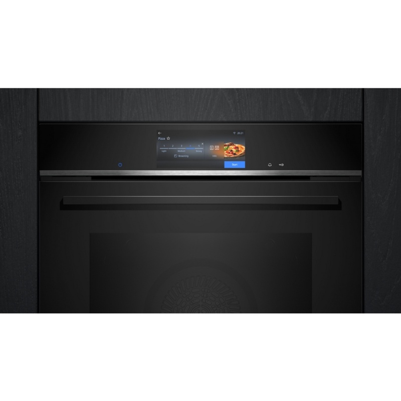HORNO MULTIFUNCION PIROLITICO CRISTAL NEGRO-INOX SIEMENS HB778G9B1 1