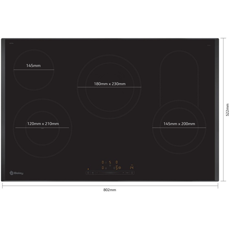 PLACA VITROCERAMICA 4 FUEGOS 80 cm BALAY 3EB786LQ 1