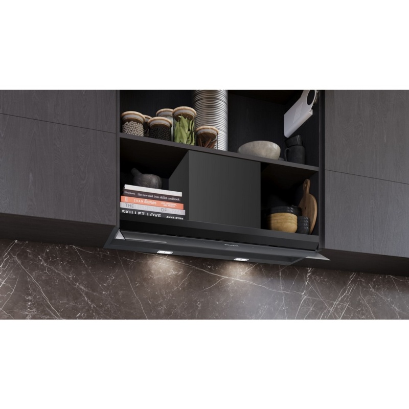 CAMPANA DECORATIVA INTEGRADA 90 cm NEGRO MATE SIEMENSL LJ97BDP60 1