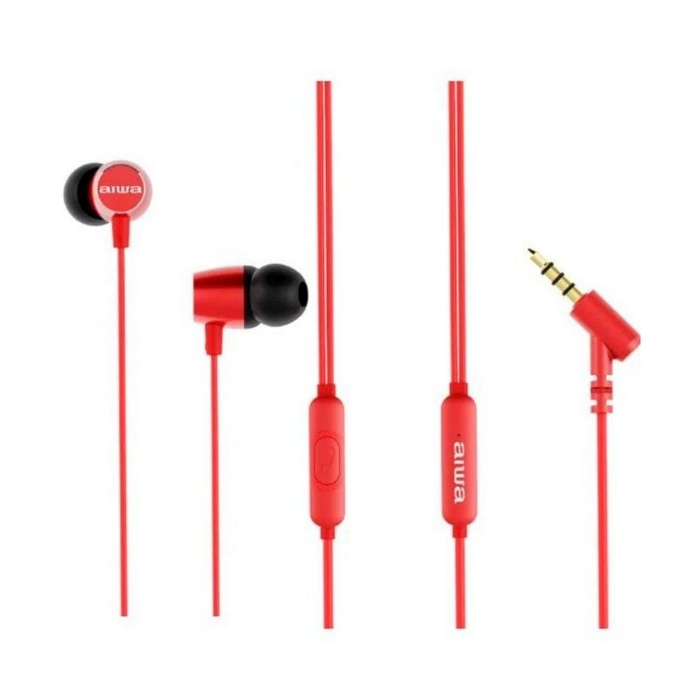 AURICULARES AIWA ESTM30RD CONEX 3,5 MICRO RED