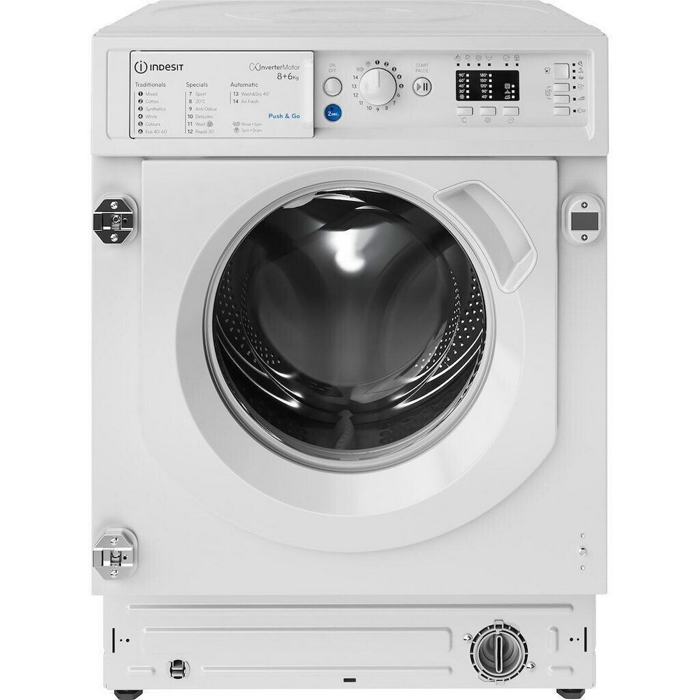 LAVADORA SECADORA INTEGRABLE 8 kg LAVADO y 6 kg SECADO 1400 rpm INDESIT BIWDIL861485EU